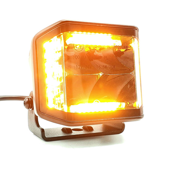 70 watt side shooter met amber flitser ECE R65