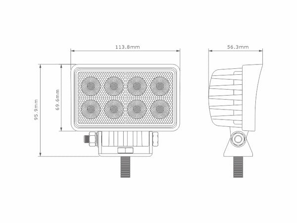 LED Werklamp 24 watt, 1920 Lumen, OLSSON Heavy Duty