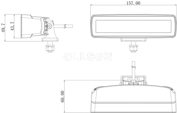 Ollson 30 Watt 2880 Lumen Edge-Less Mini Bar Flood Werkverlichting