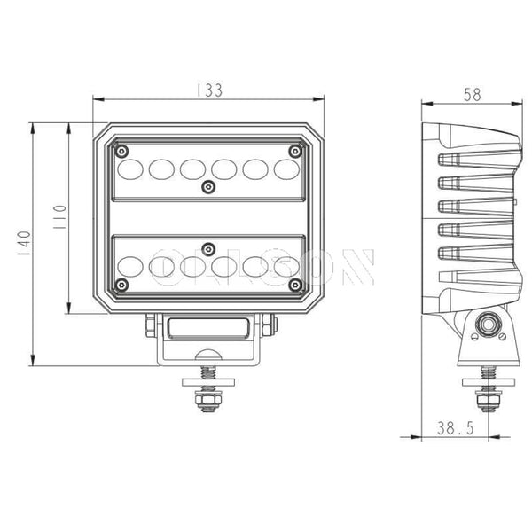 Ollson 60 Watt 6200 Lumen Fish-Eye Series Werklamp Werkverlichting