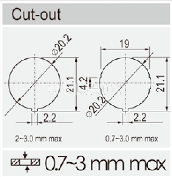 Schakelaar Aan / Uit Symbool Logo Geel 20A 14V